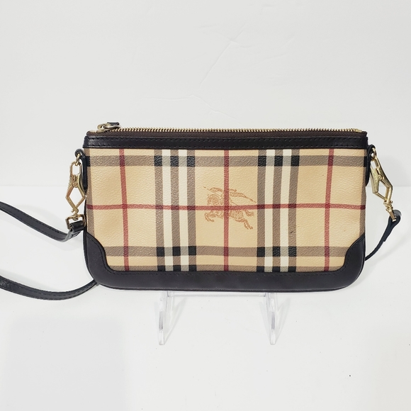 BURBERRY authentic PVC leather crossbosy  Horseferry check small  bag - Picture 3 of 16